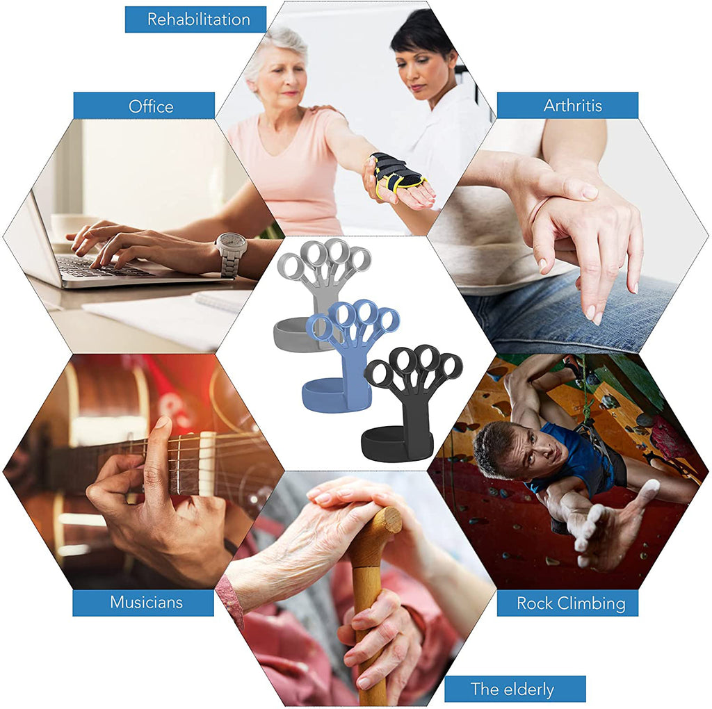 Premium Silicone Finger Stretcher And Hand Grip Strengthener Trainer
