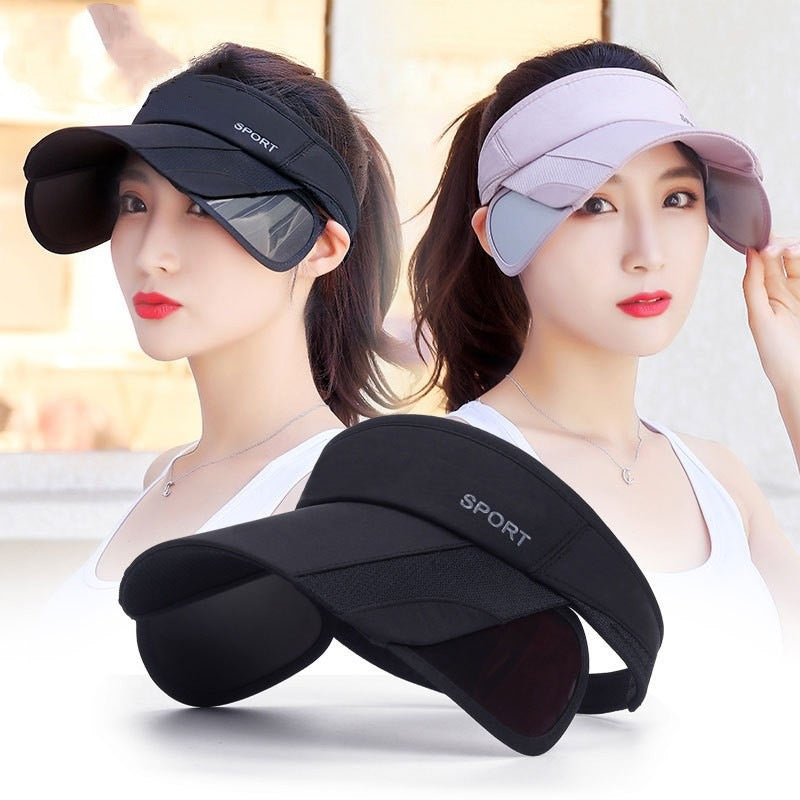 Wide Brim UV Protection Ponytail Folding Sun Hat