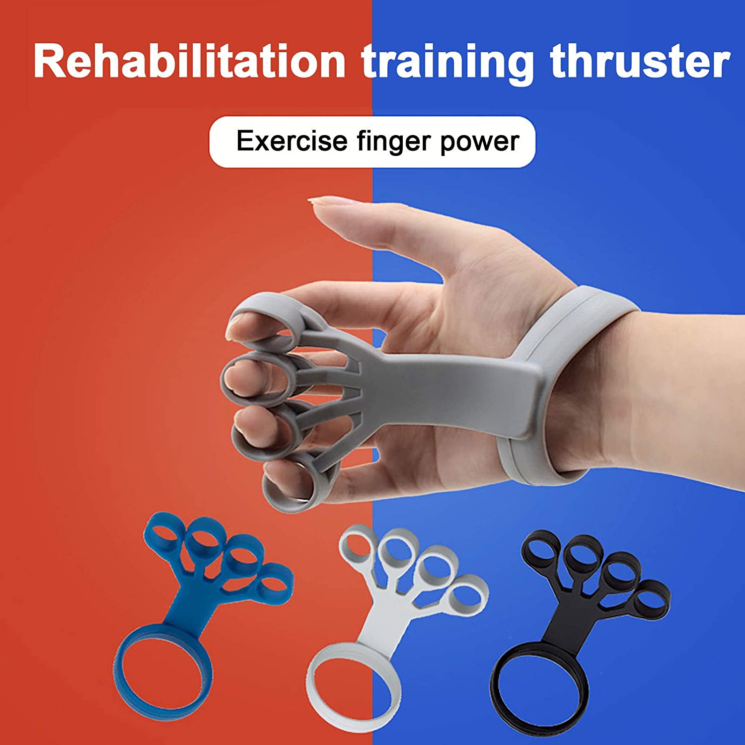 Premium Silicone Finger Stretcher And Hand Grip Strengthener Trainer