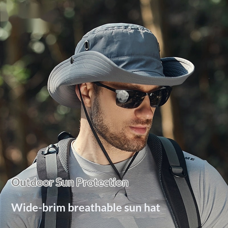 Men’s Wide Brim UV Protection Outdoor Bucket Hat