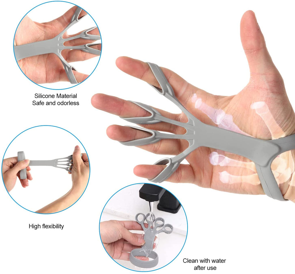 Premium Silicone Finger Stretcher And Hand Grip Strengthener Trainer