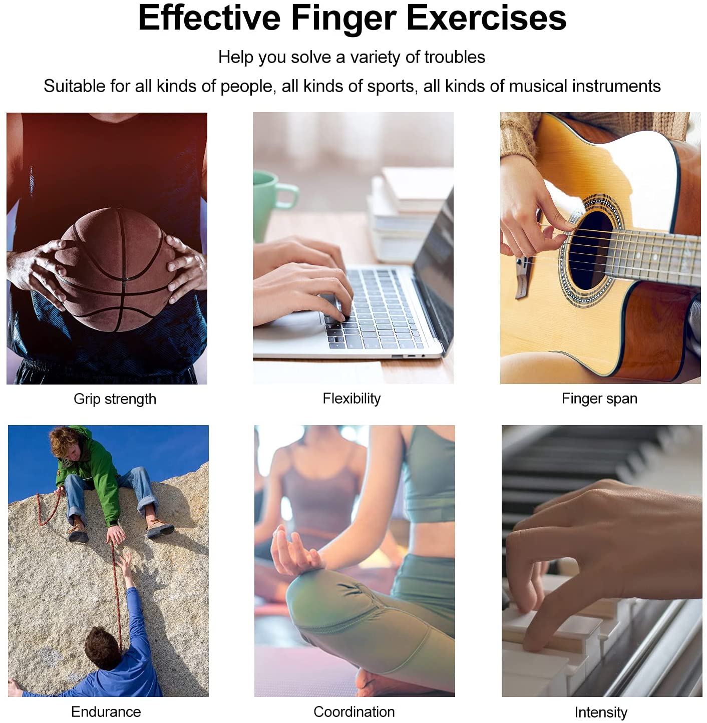 Premium Silicone Finger Stretcher And Hand Grip Strengthener Trainer
