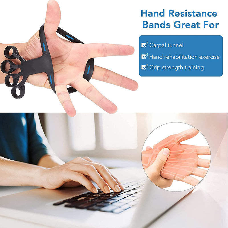 Premium Silicone Finger Stretcher And Hand Grip Strengthener Trainer
