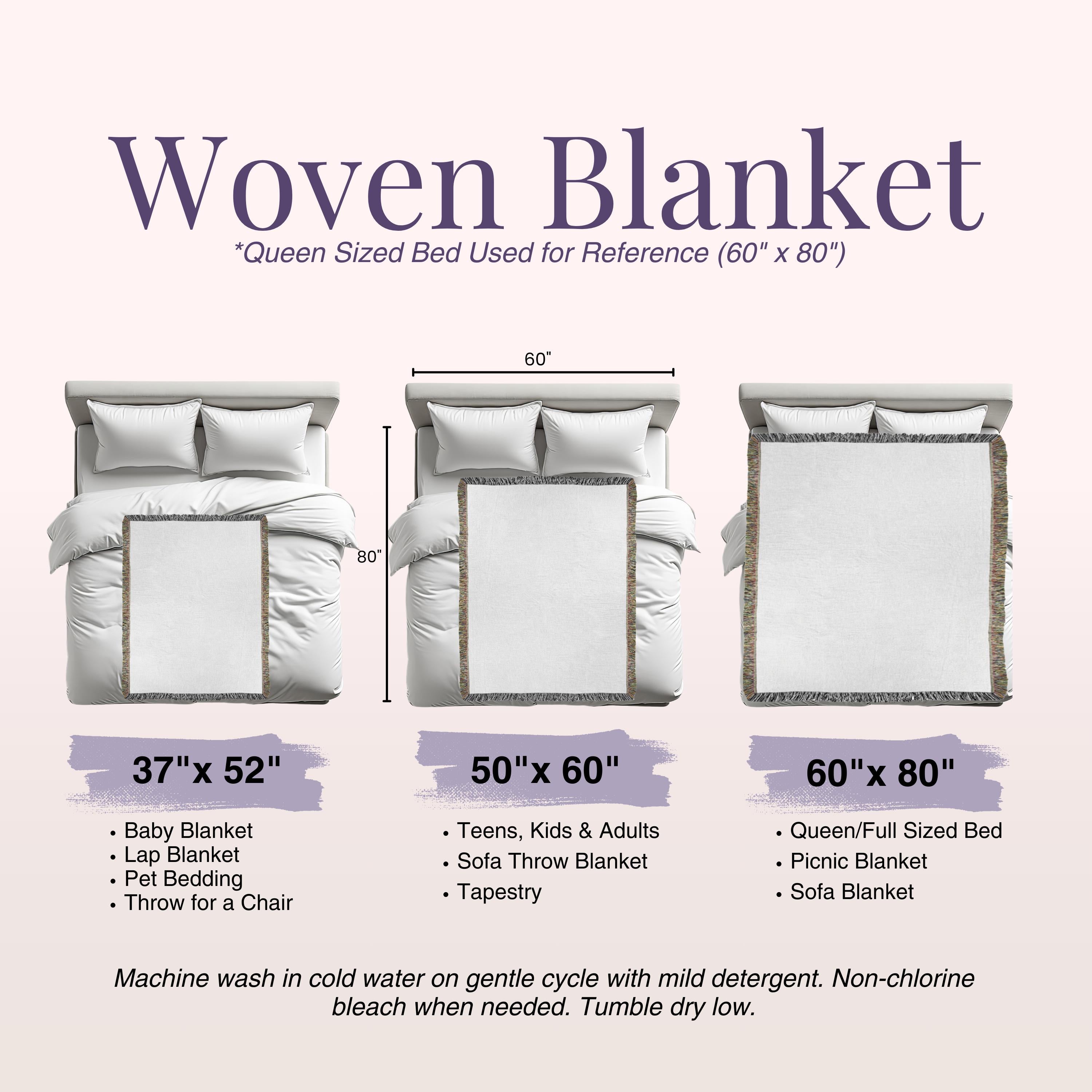 Premium 100% Cotton Woven Family Blanket