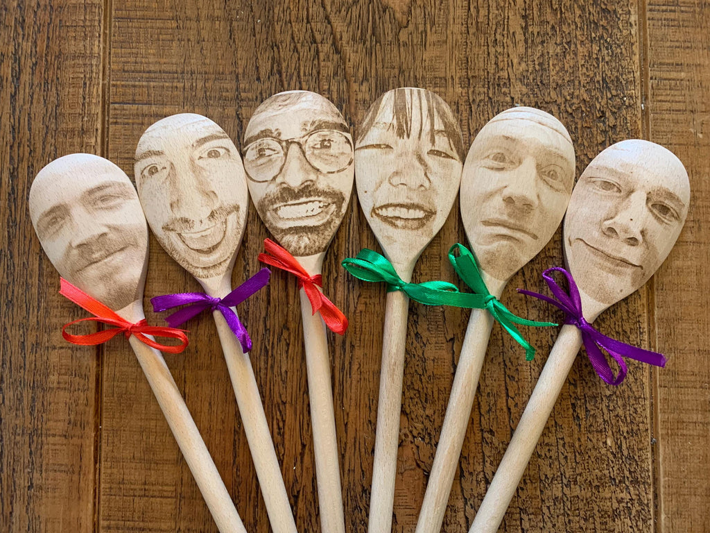 Personalized Custom Face Photo Wooden Spoon Gift