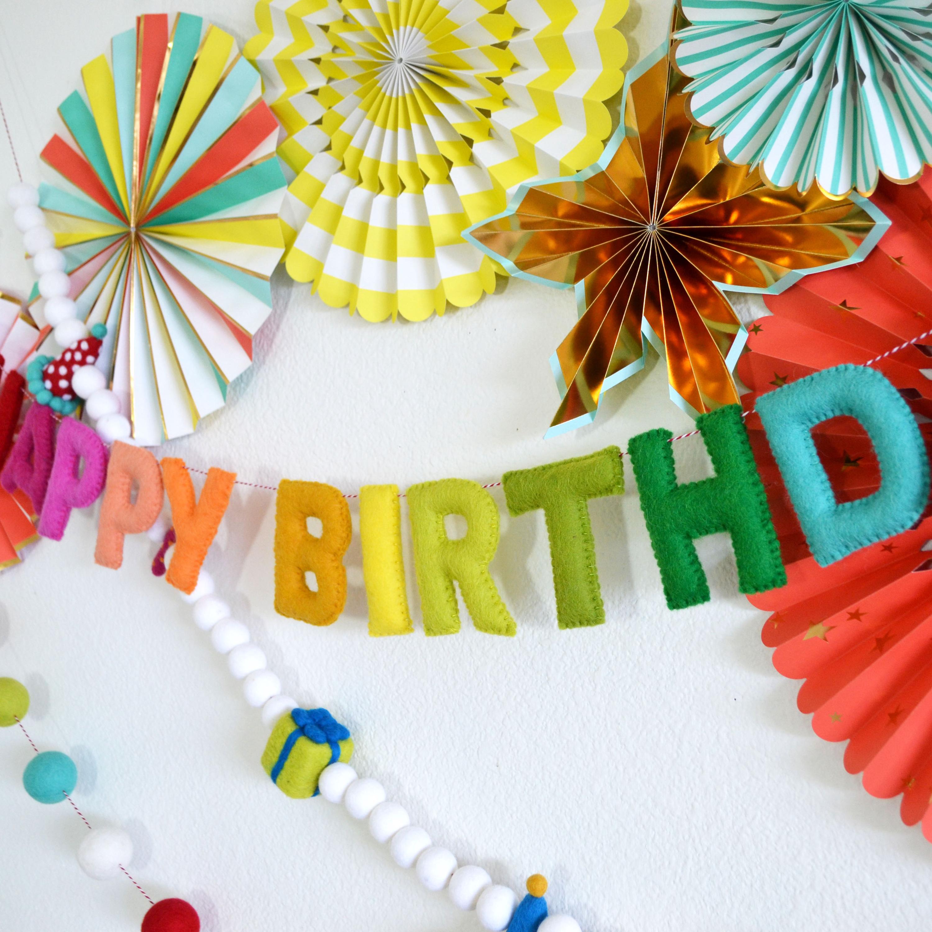 Rainbow Felt Birthday Banner That Steals the Show