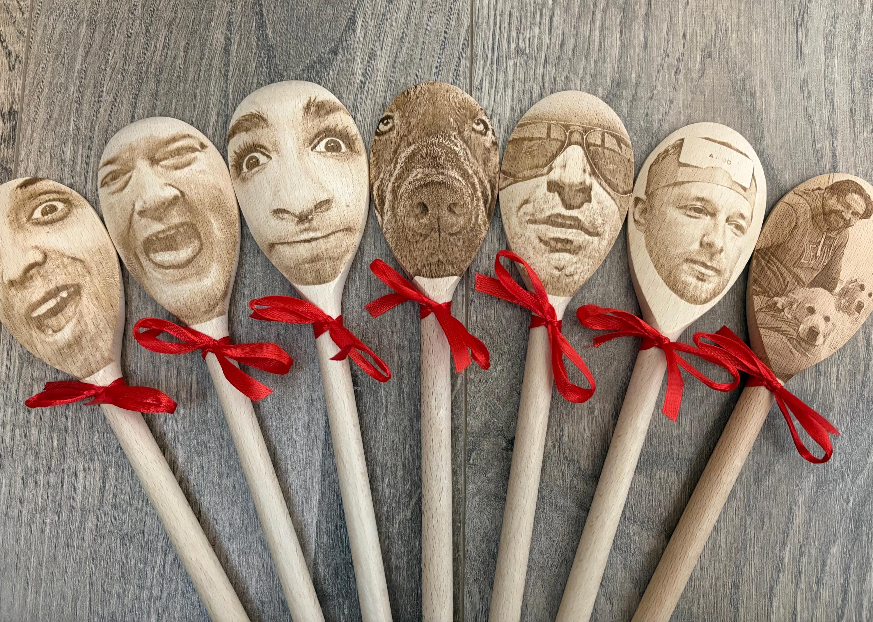 Personalized Custom Face Photo Wooden Spoon Gift